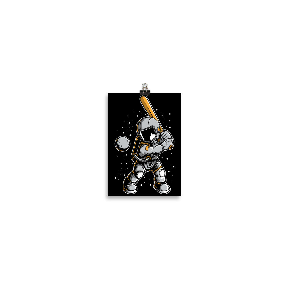 Astronaut Baseball - Matte Poster - 5 x 7