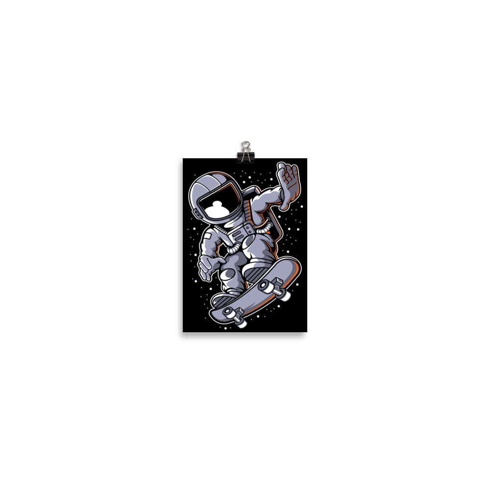 Astronaut Skateboard - Matte Poster - 5 x 7