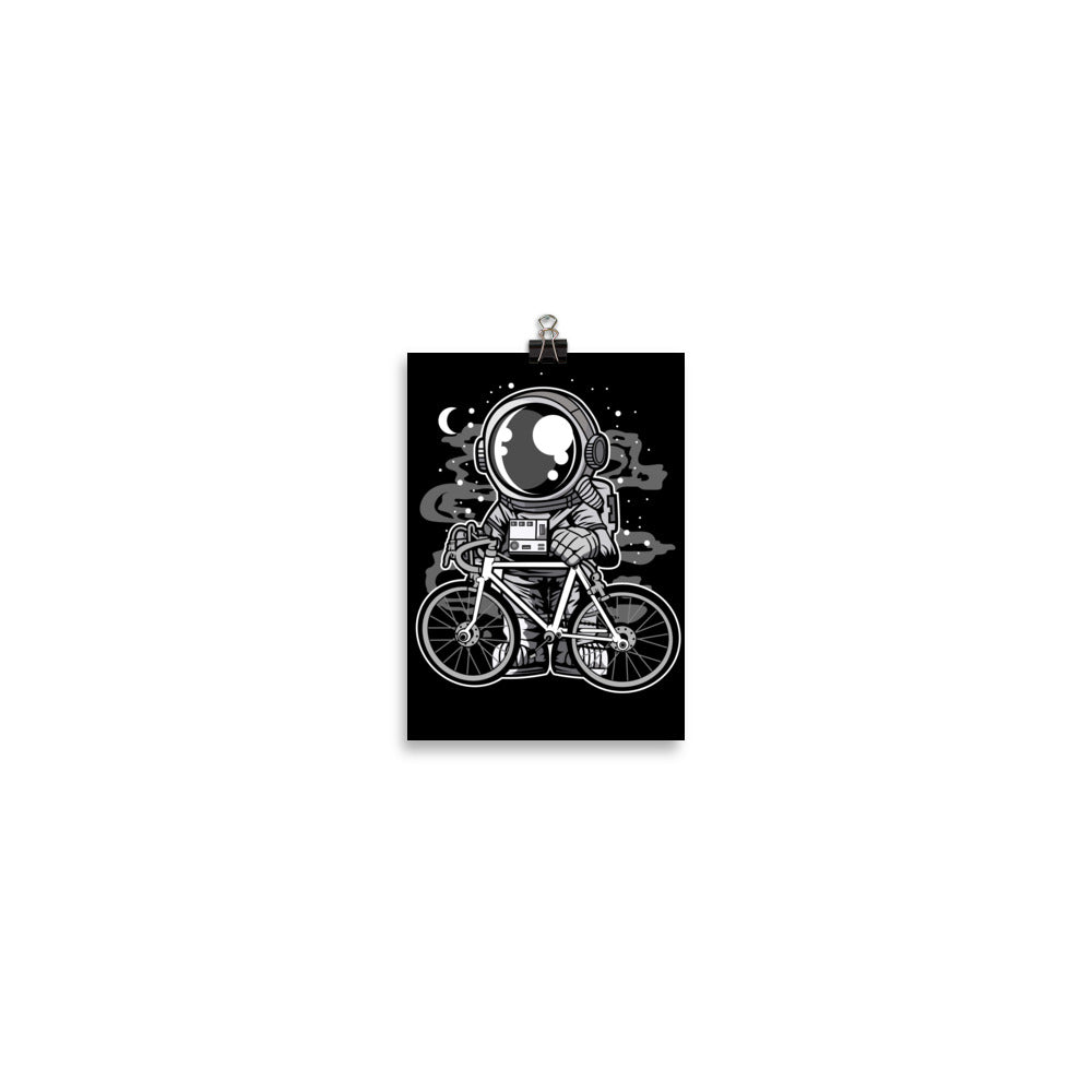 Astronaut Bicycle - Matte Poster - 5 x 7