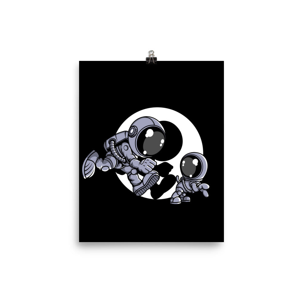 Astronaut and Little Dog - Matte Poster - 8 x 10