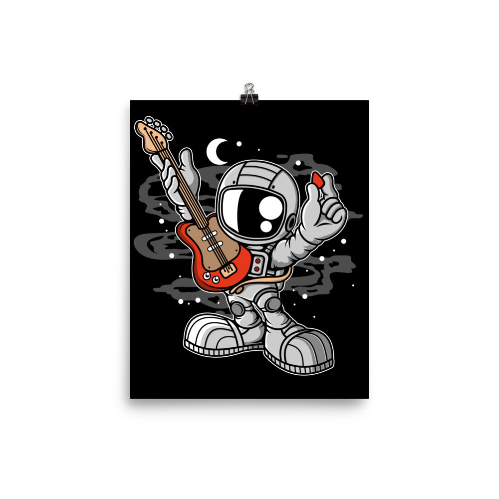 Astronaut Guitar 2 - Matte Poster - 8 x 10