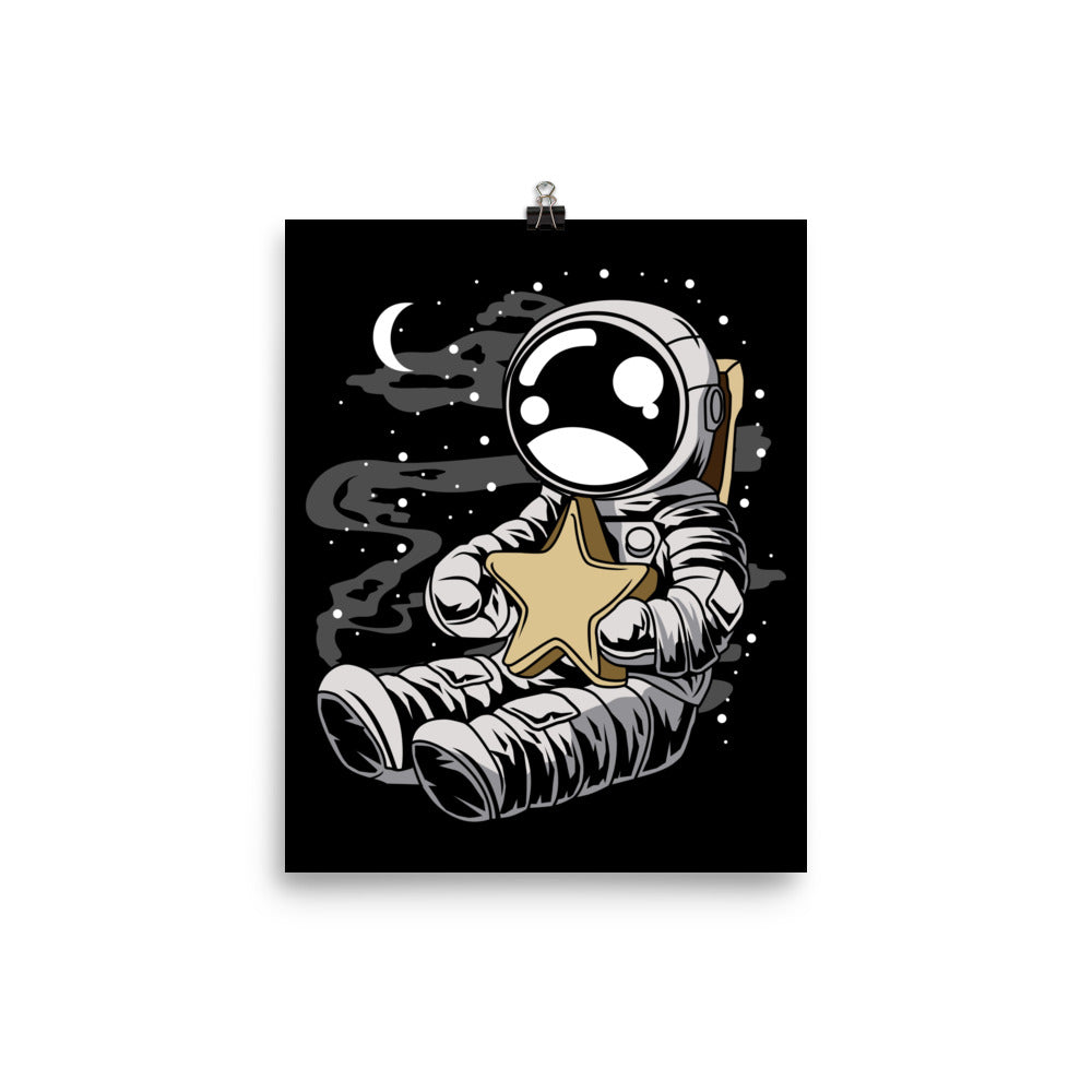 Astronaut Holding the Star - Matte Poster - 8 x 10