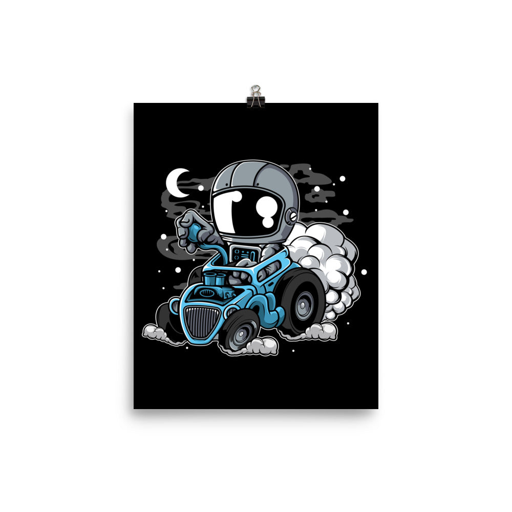 Astronaut Hotrod - Matte Poster - 8 x 10