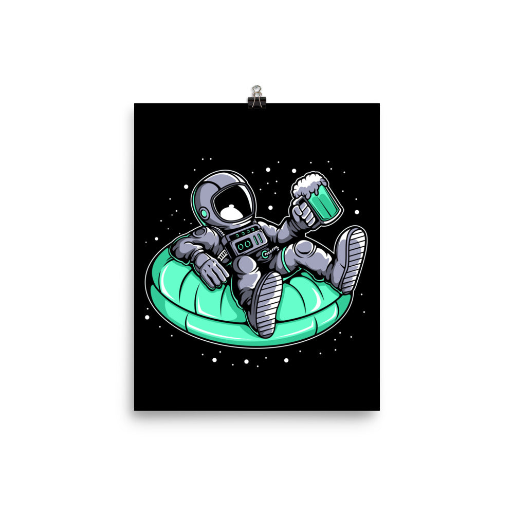 Astronaut Pool Float - Matte Poster - 8 x 10