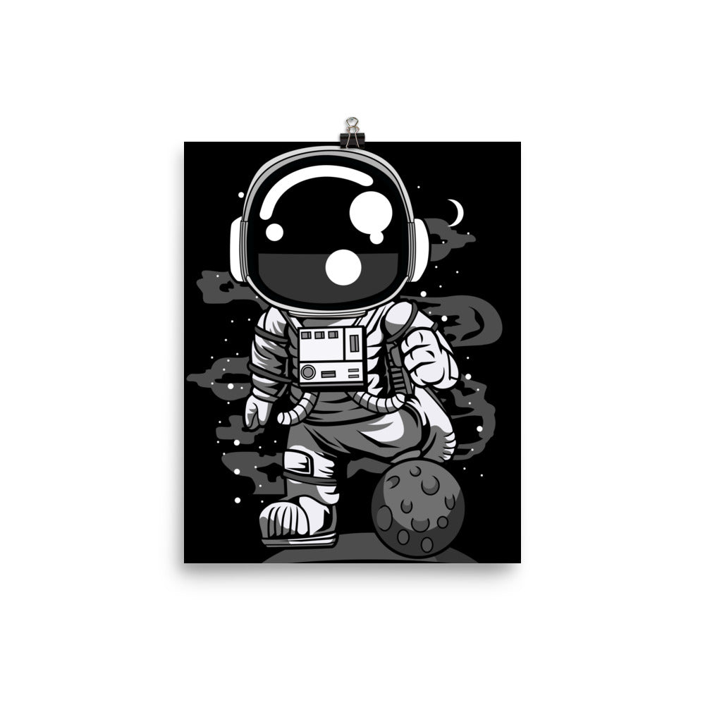 Astronaut Soccer - Matte Poster - 8 x 10