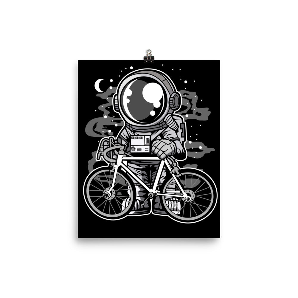 Astronaut Bicycle - Matte Poster - 8 x 10