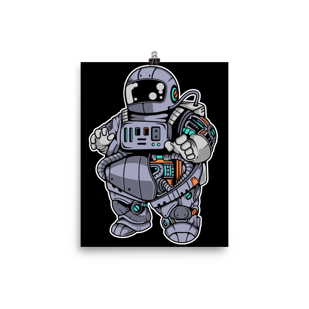 Astronaut Plump Robot - Matte Poster - 8 x 10