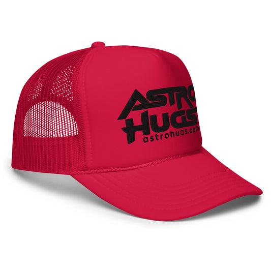 Astro Hugs Black Logo - Foam trucker hat - Red Hat Black Logo