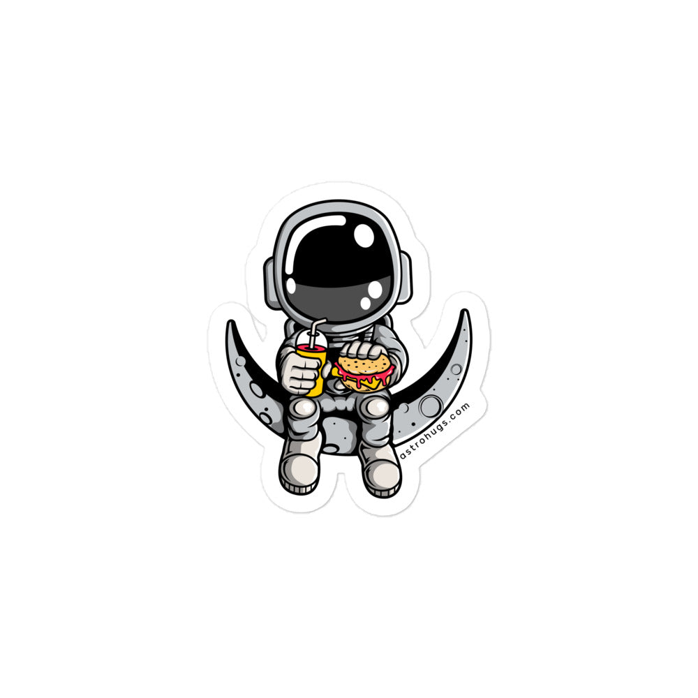 Astronaut Crescent - Bubble-free stickers - 3 x 3