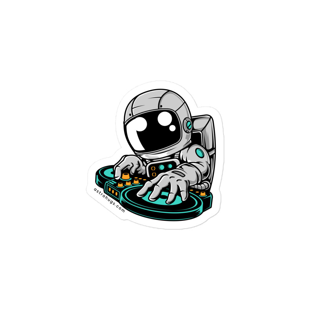 Astronaut DJ - Bubble-free stickers - 3 x 3