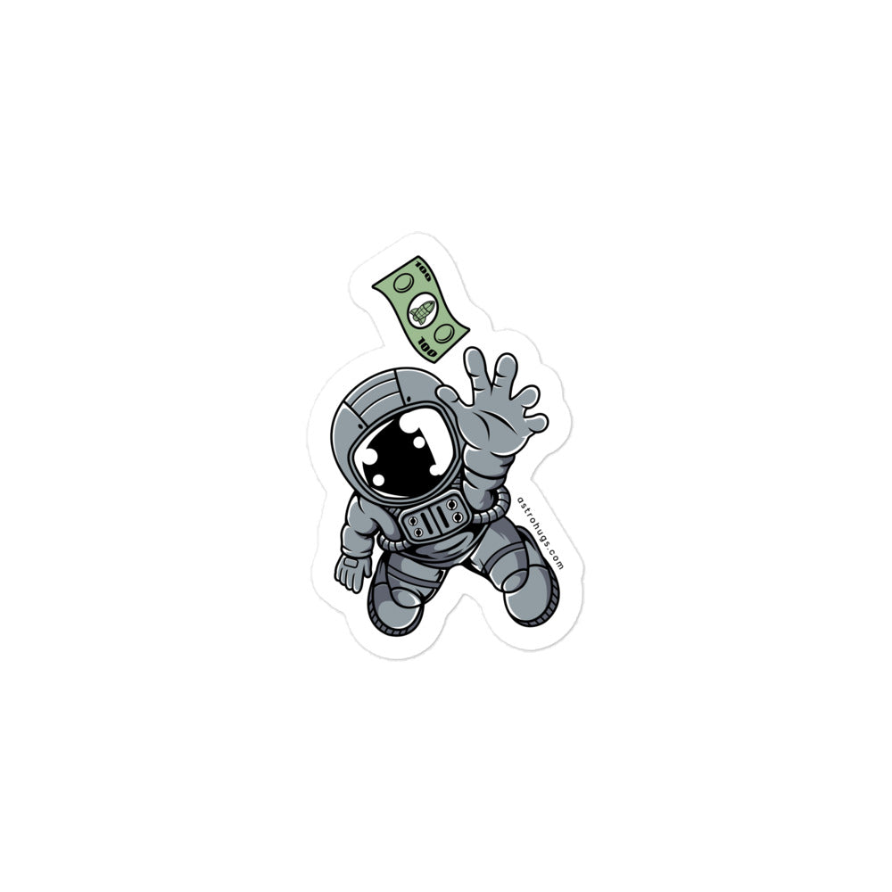 Astronaut Dollar - Bubble-free stickers - 3 x 3