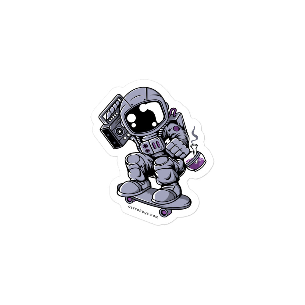 Astronaut Skater Boombox - Bubble-free stickers - 3 x 3