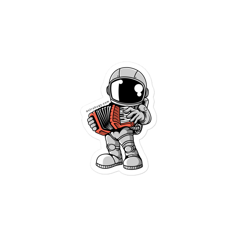 Astronaut Accordion - Bubble-free stickers - 3" x 3"