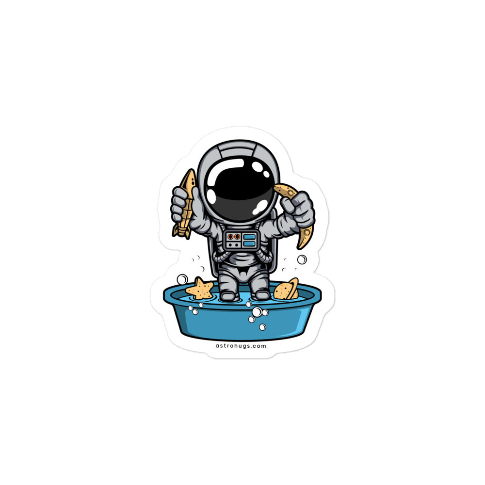 Astronaut Bathtub - Bubble-free stickers - 3 x 3