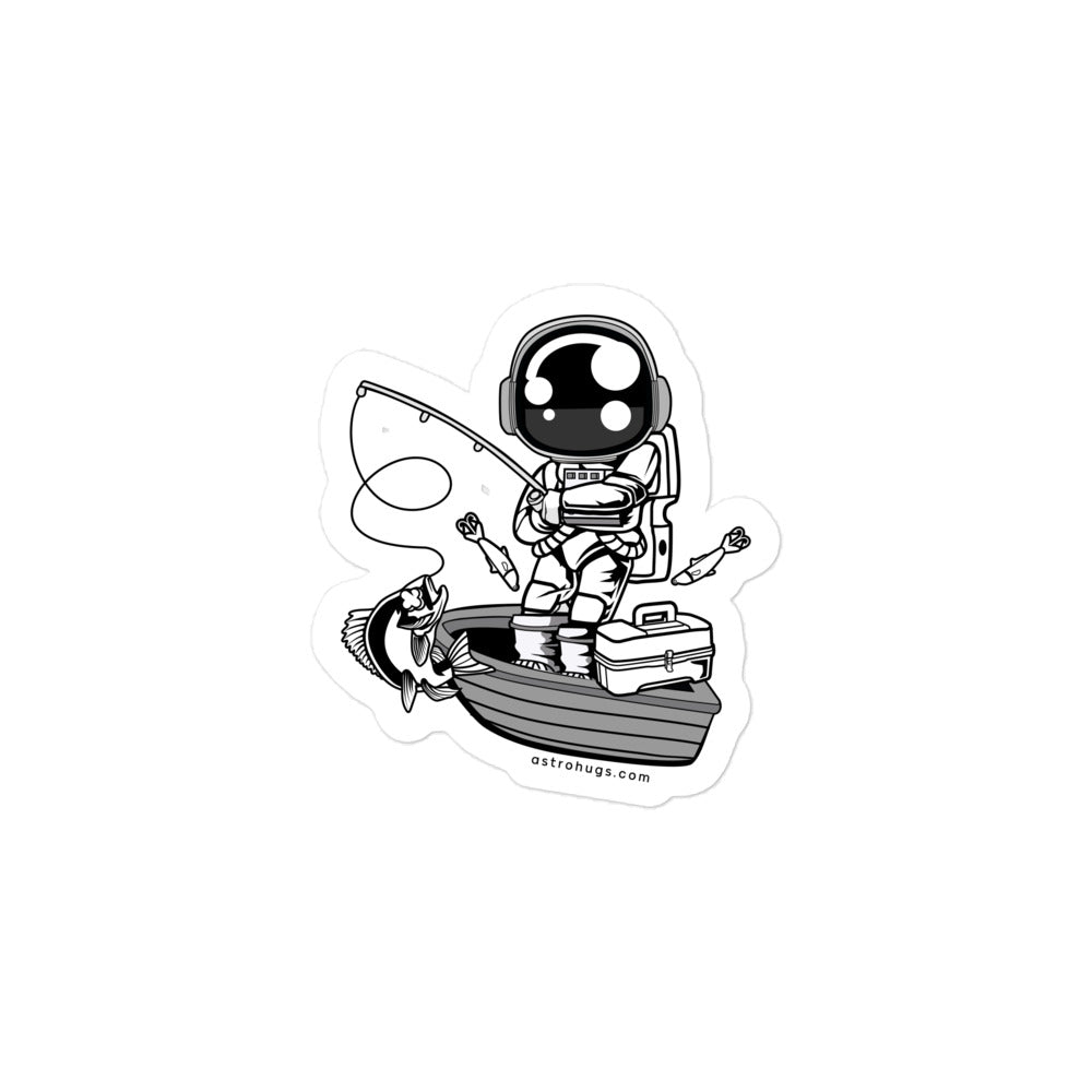 Astronaut Fisherman - Bubble-free stickers - 3 x 3