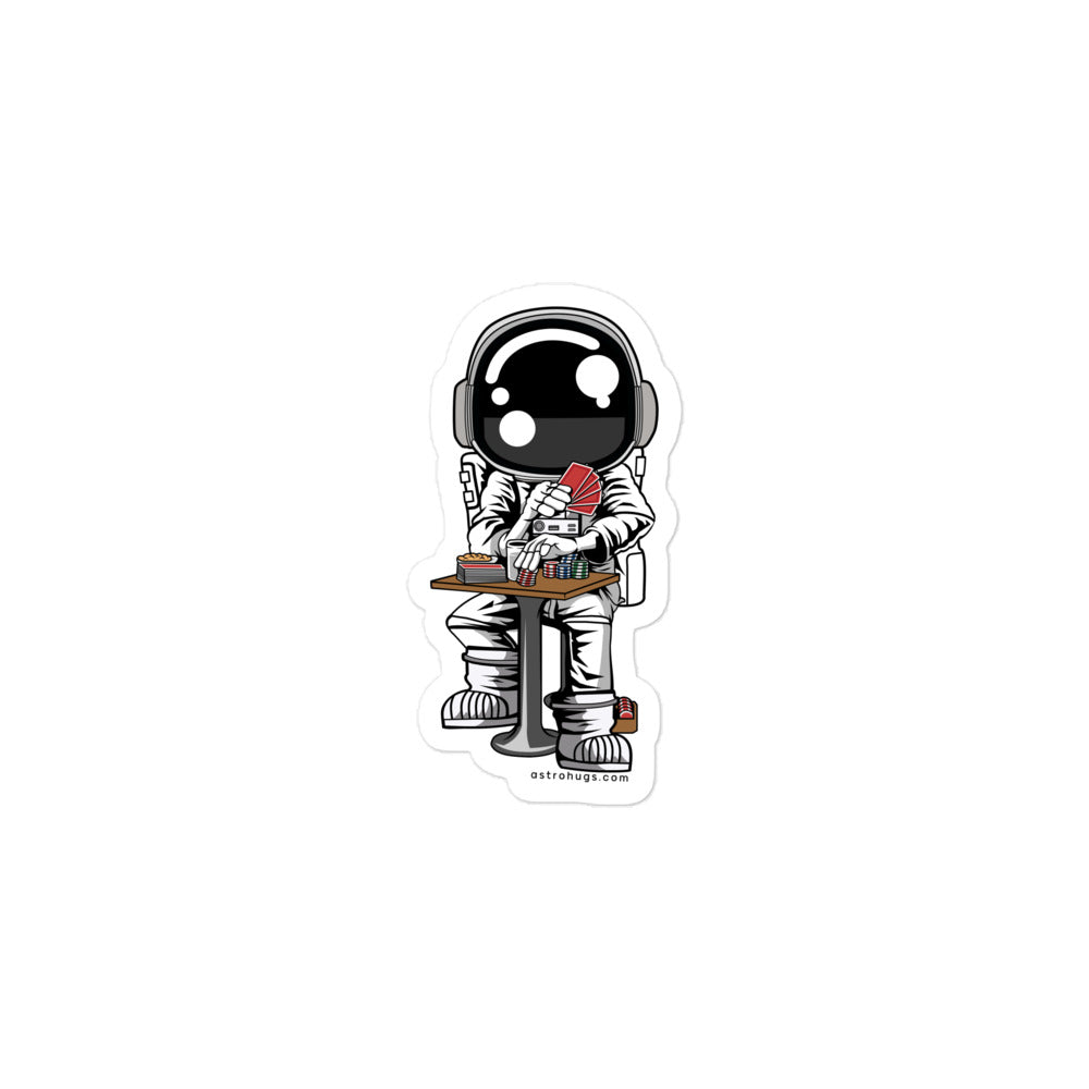 Astronaut Gambler - Bubble-free stickers - 3 x 3