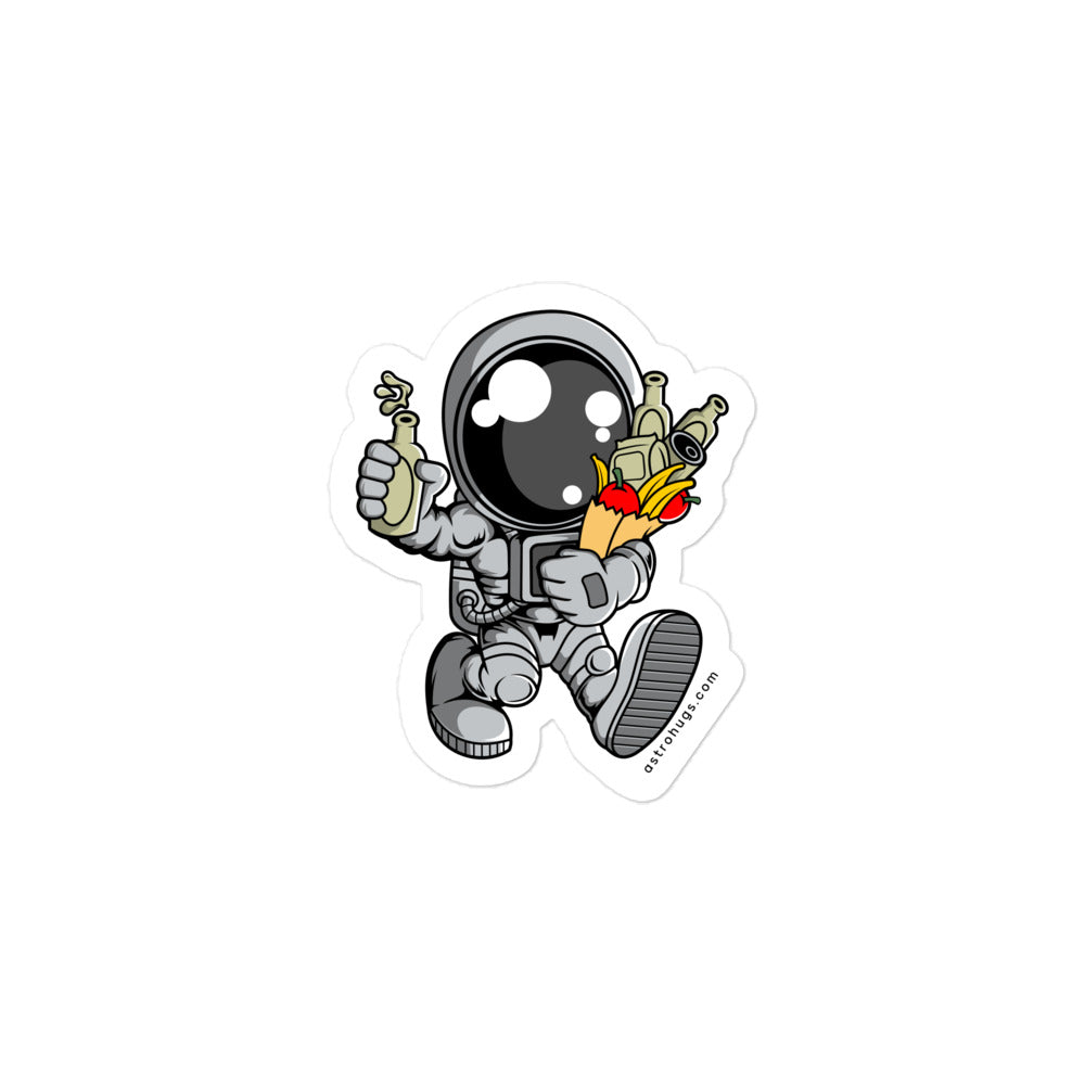 Astronaut Grocery - Bubble-free stickers - 3 x 3