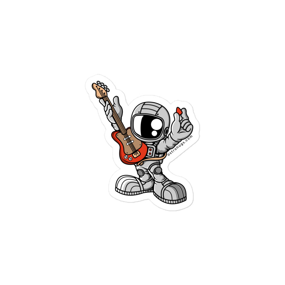 Astronaut Guitar 2 - Bubble-free stickers - 3 x 3