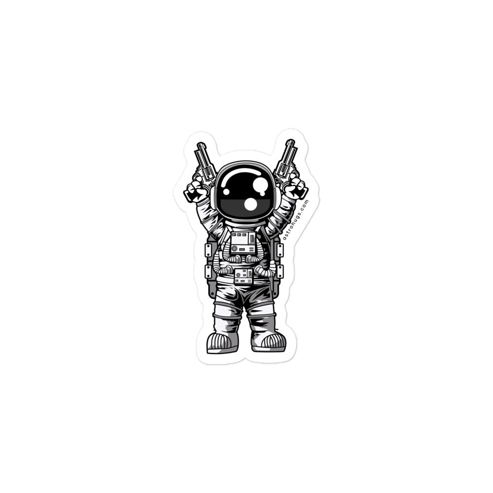 Astronaut Gun - Bubble-free stickers - 3 x 3