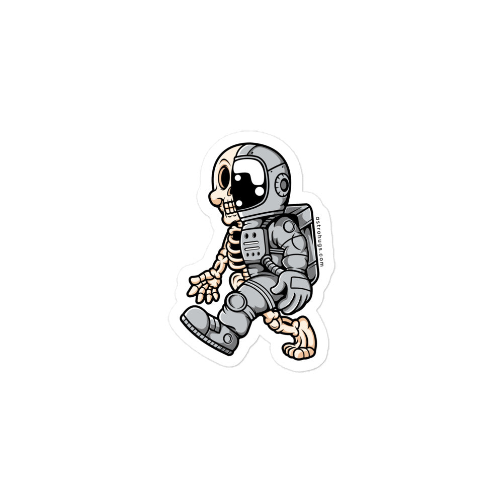 Astronaut Half Skull - Bubble-free stickers - 3 x 3