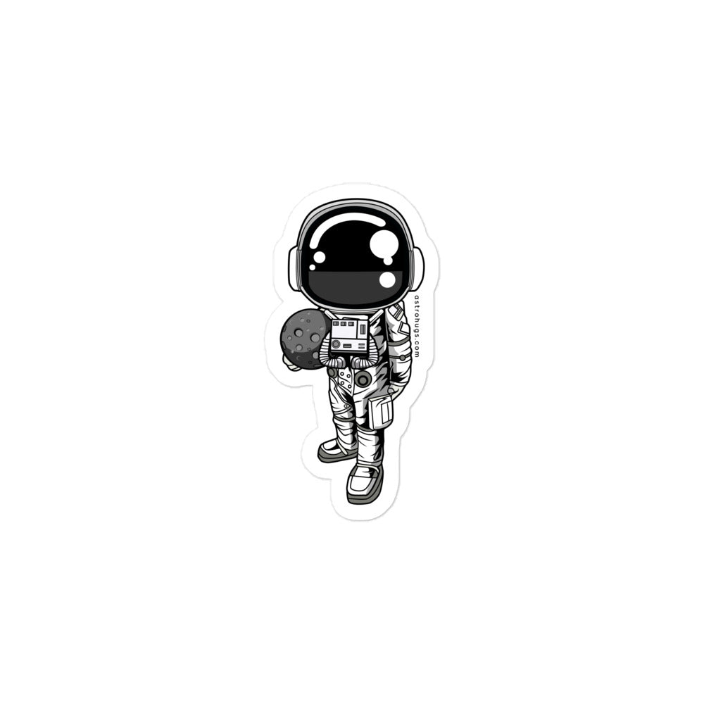 Astronaut Holding the Moon - Bubble-free stickers - 3 x 3