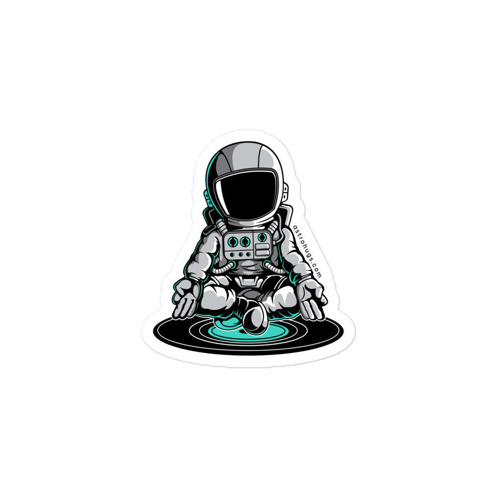 Astronaut Meditation - Bubble-free stickers - 3 x 3