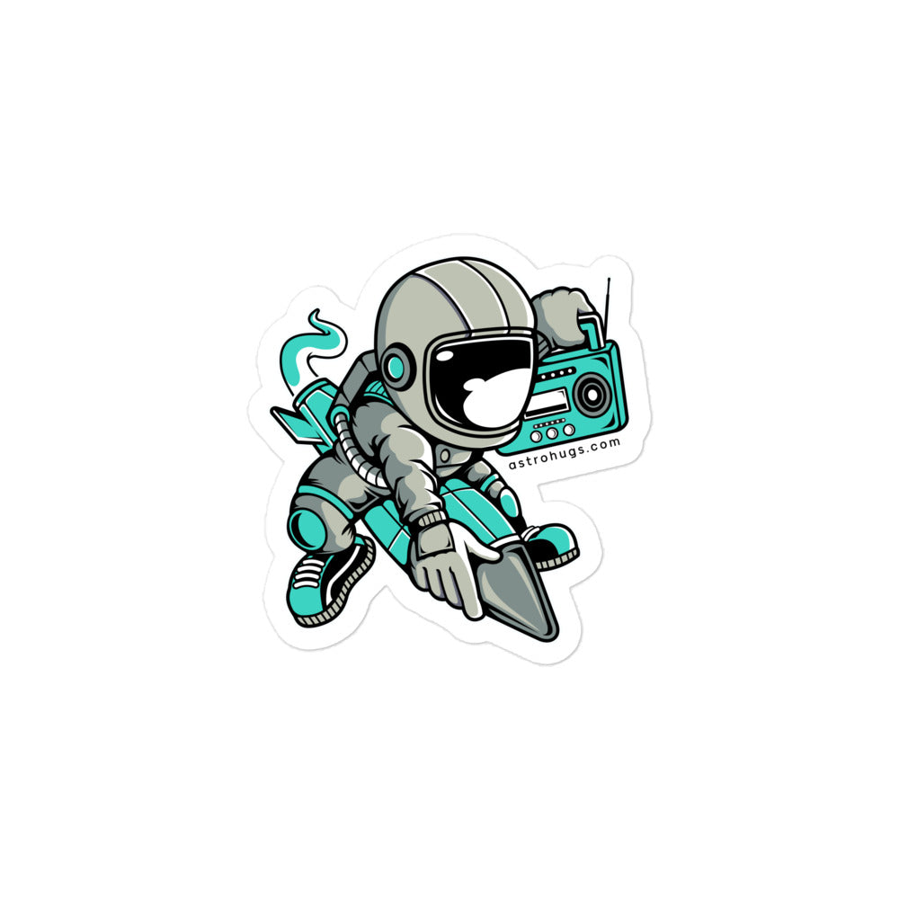 Astronaut Rocket - Bubble-free stickers - 3 x 3