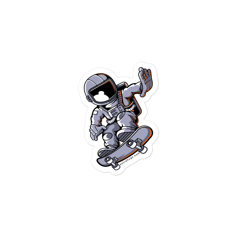 Astronaut Skateboard - Bubble-free stickers - 3 x 3