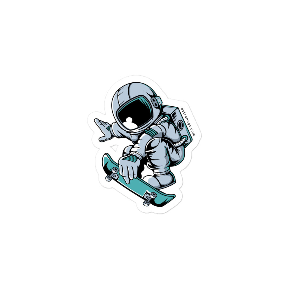 Astronaut Skateboard Jump - Bubble-free stickers - 3 x 3