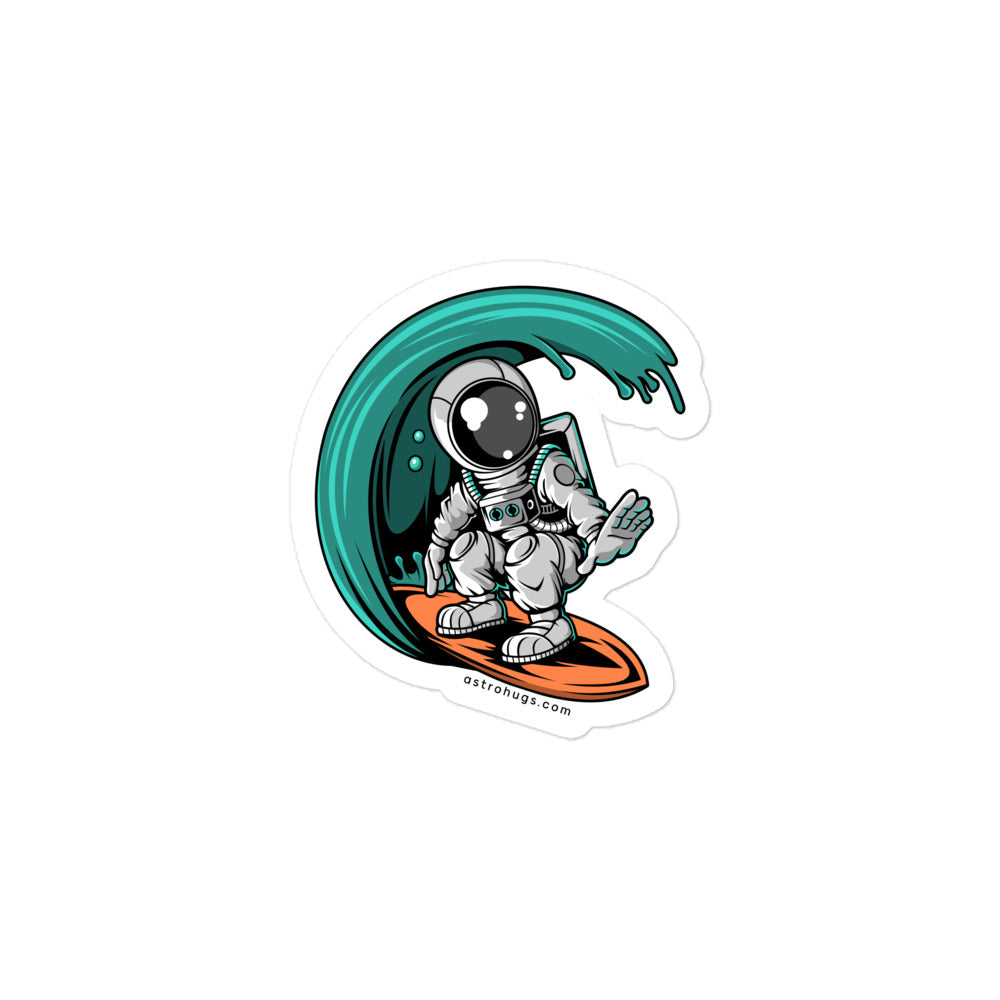 Astronaut Surfing - Bubble-free stickers - 3 x 3