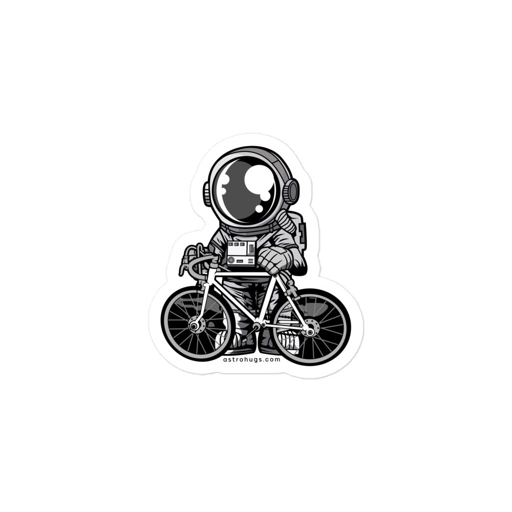 Astronaut Bicycle - Bubble-free stickers - 3 x 3