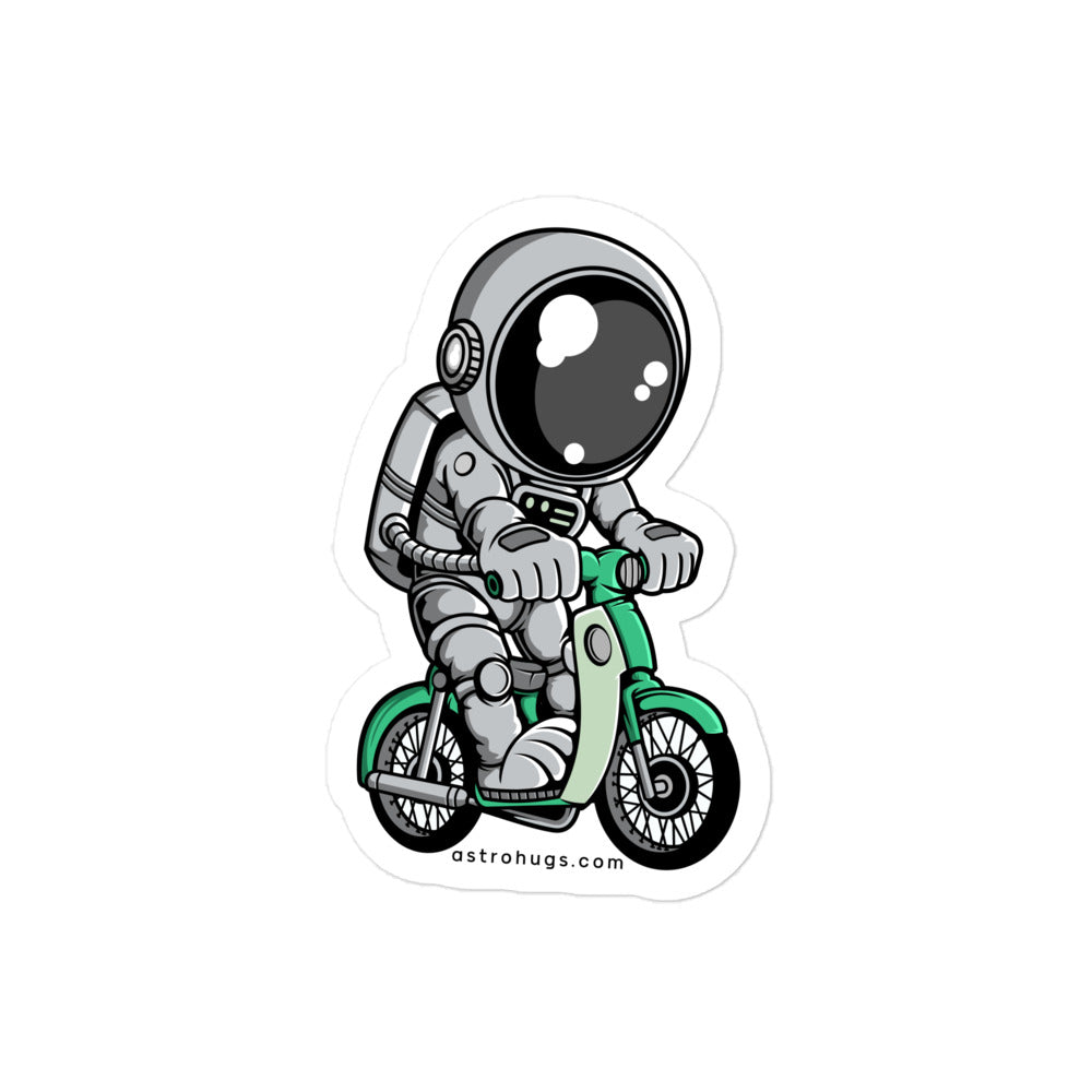 Astronaut Classic Motorbike - Bubble-free stickers - 4 x 4