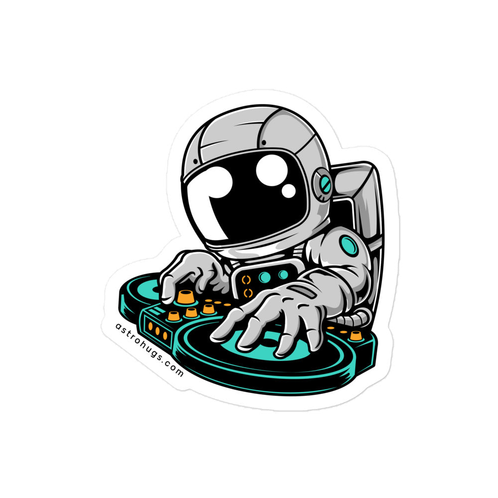 Astronaut DJ - Bubble-free stickers - 4 x 4