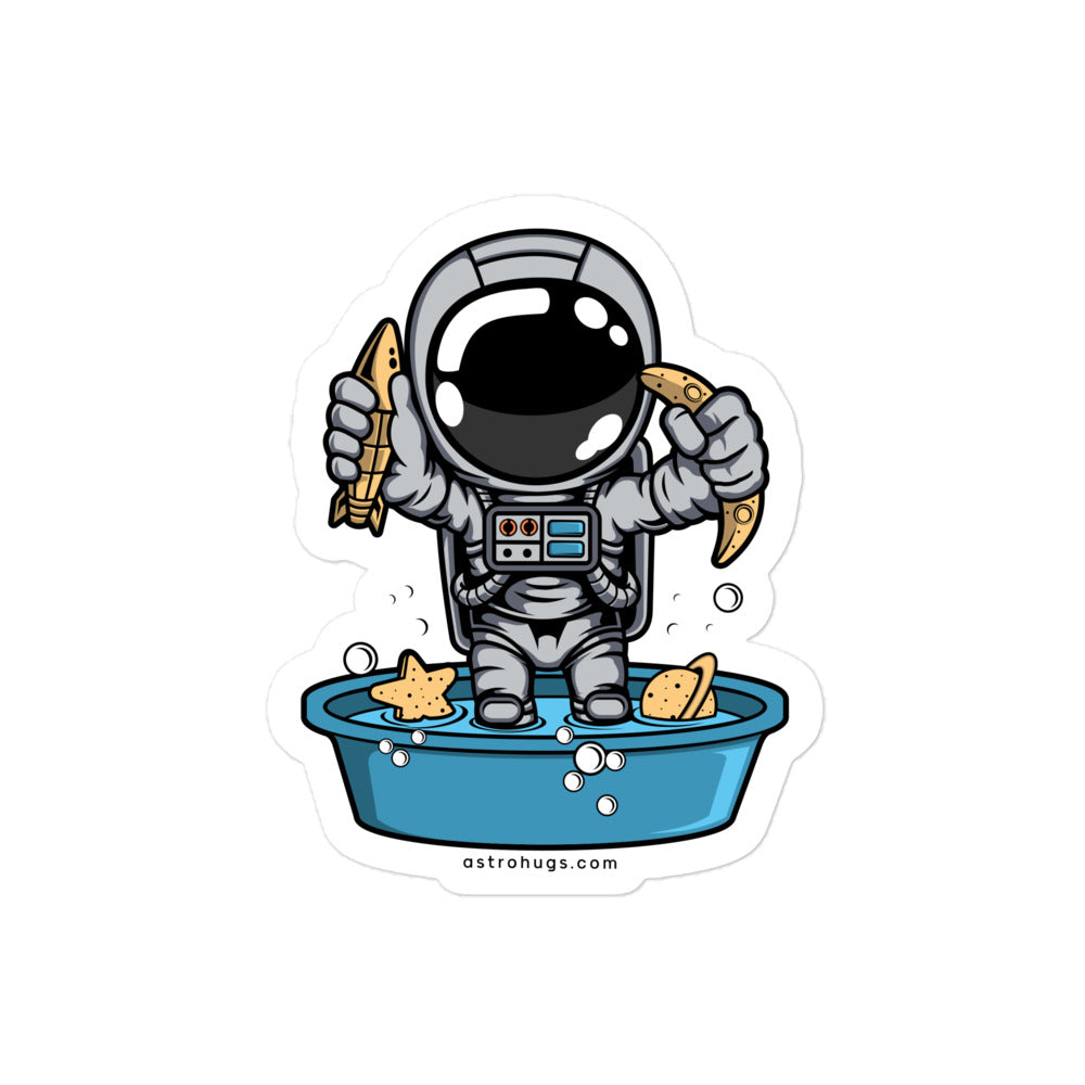 Astronaut Bathtub - Bubble-free stickers - 4 x 4