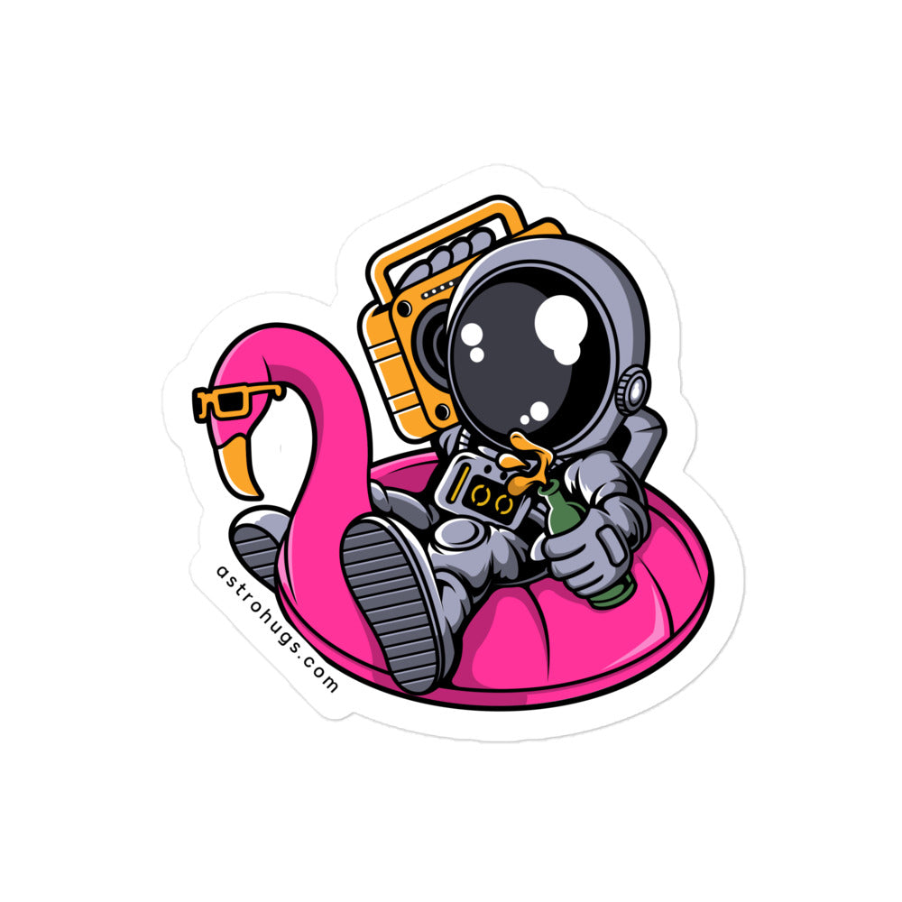 Astronaut Floaties Balloon - Bubble-free stickers - 4 x 4