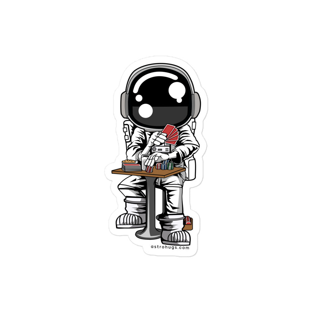 Astronaut Gambler - Bubble-free stickers - 4 x 4