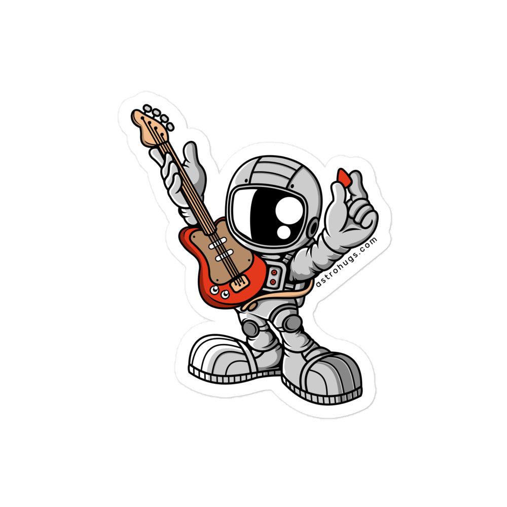 Astronaut Guitar 2 - Bubble-free stickers - 4 x 4