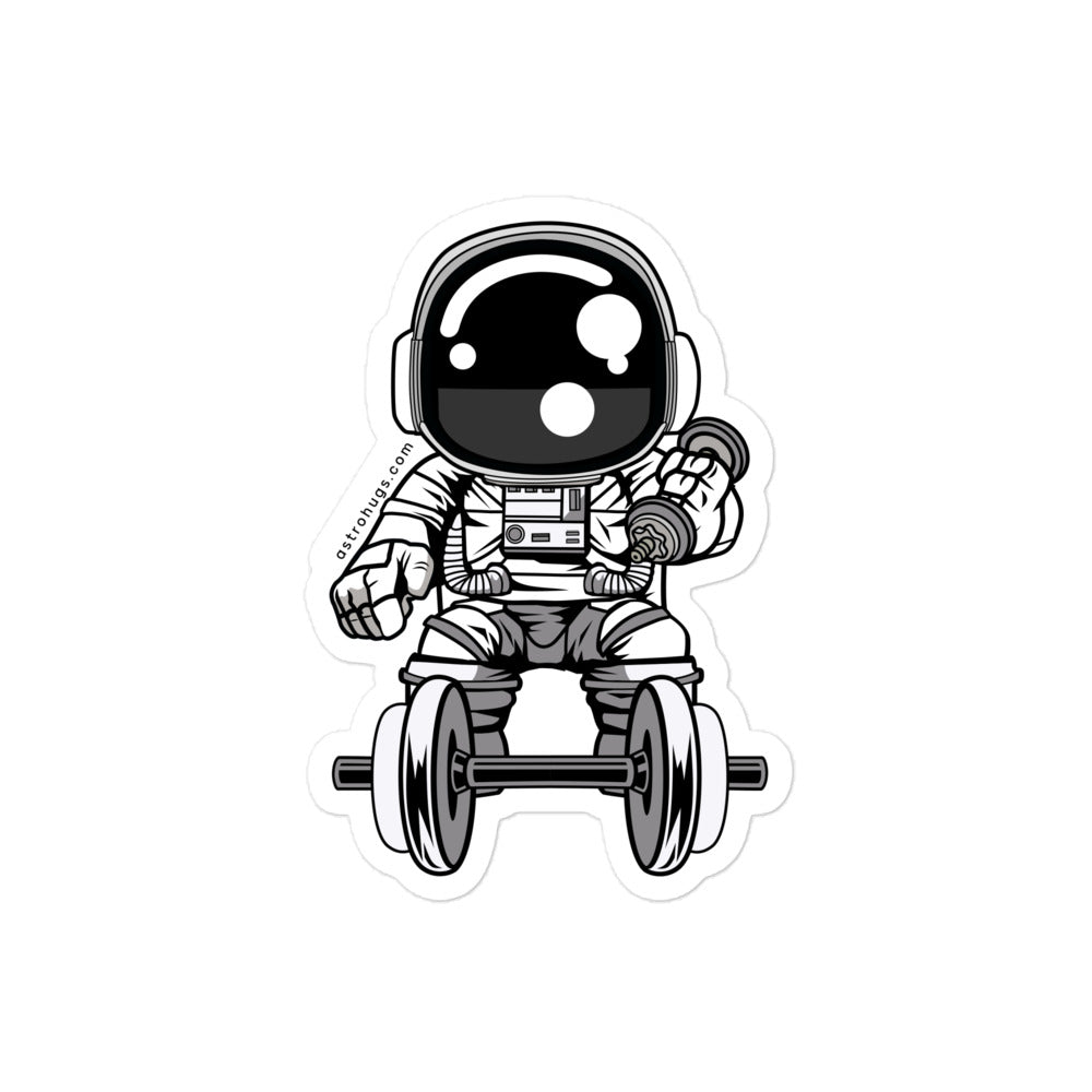 Astronaut Gym - Bubble-free stickers - 4 x 4