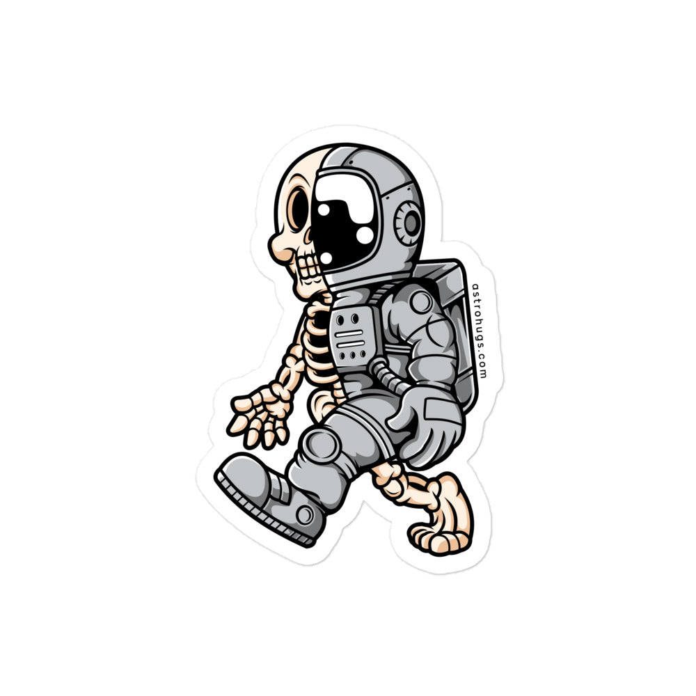 Astronaut Half Skull - Bubble-free stickers - 4 x 4