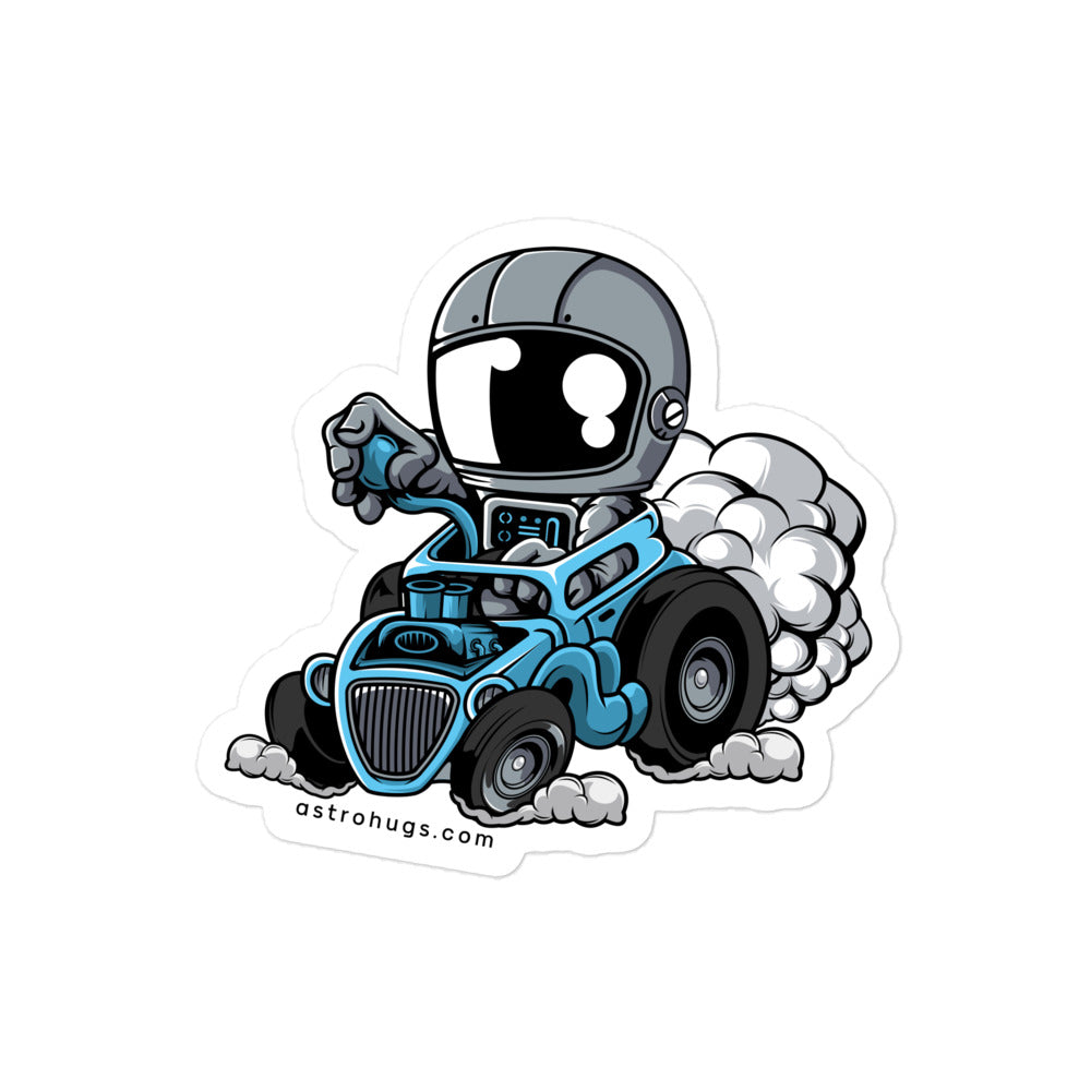 Astronaut Hotrod - Bubble-free stickers - 4 x 4