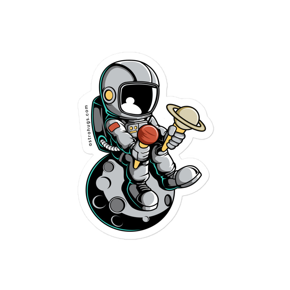 Astronaut Ice Cream - Bubble-free stickers - 4 x 4