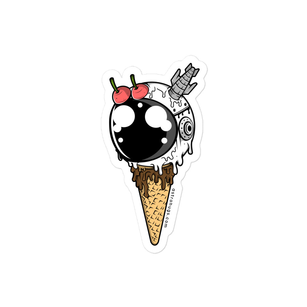 Astronaut Ice Cream 2 - Bubble-free stickers - 4 x 4