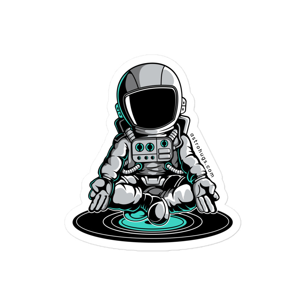 Astronaut Meditation - Bubble-free stickers - 4 x 4