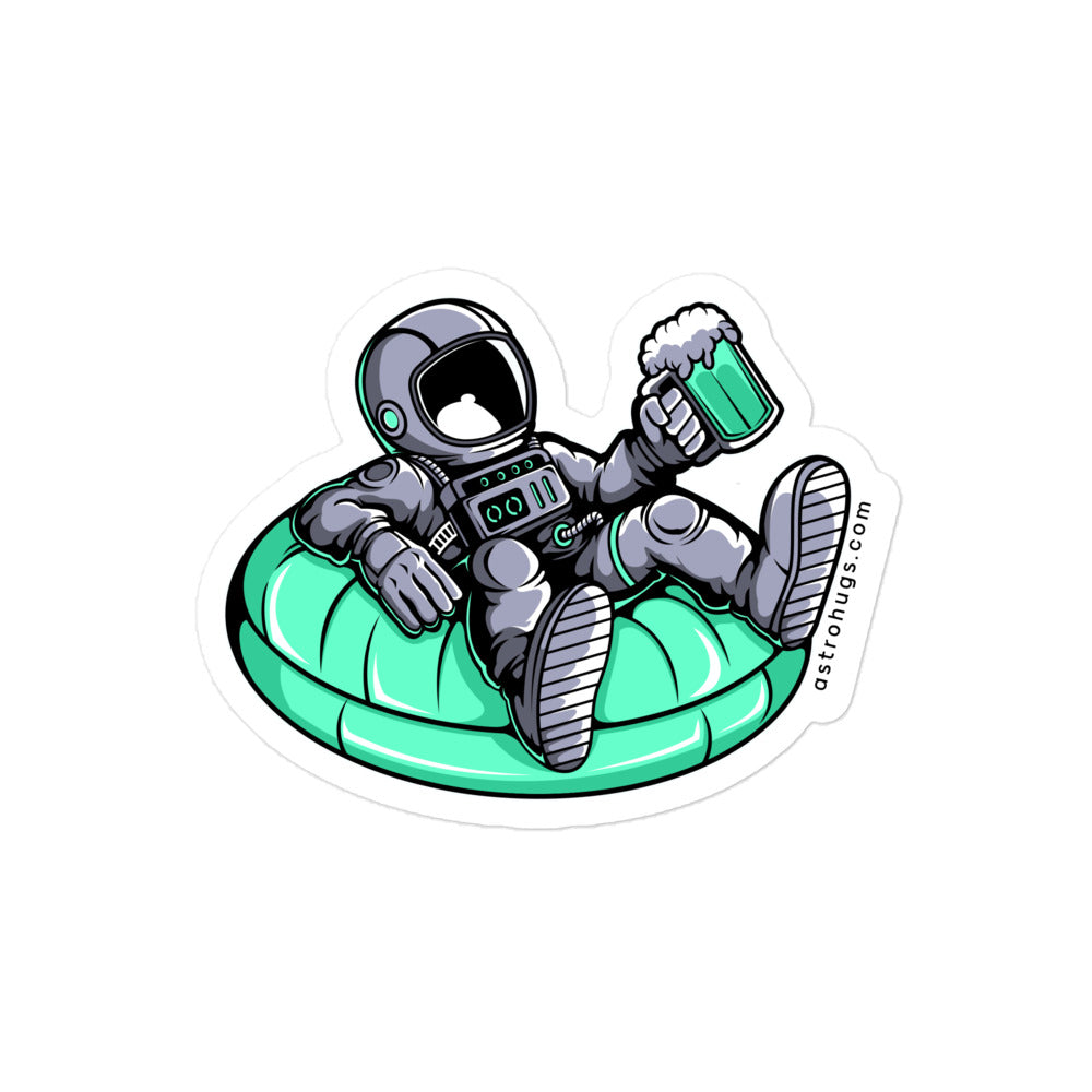 Astronaut Pool Float - Bubble-free stickers - 4 x 4