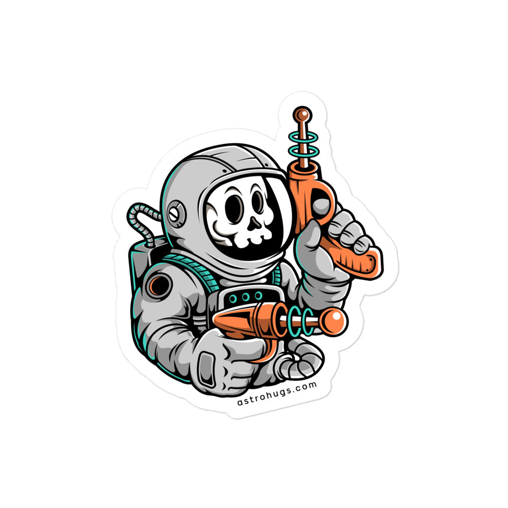 Astronaut Ray Gun - Bubble-free stickers - 4 x 4