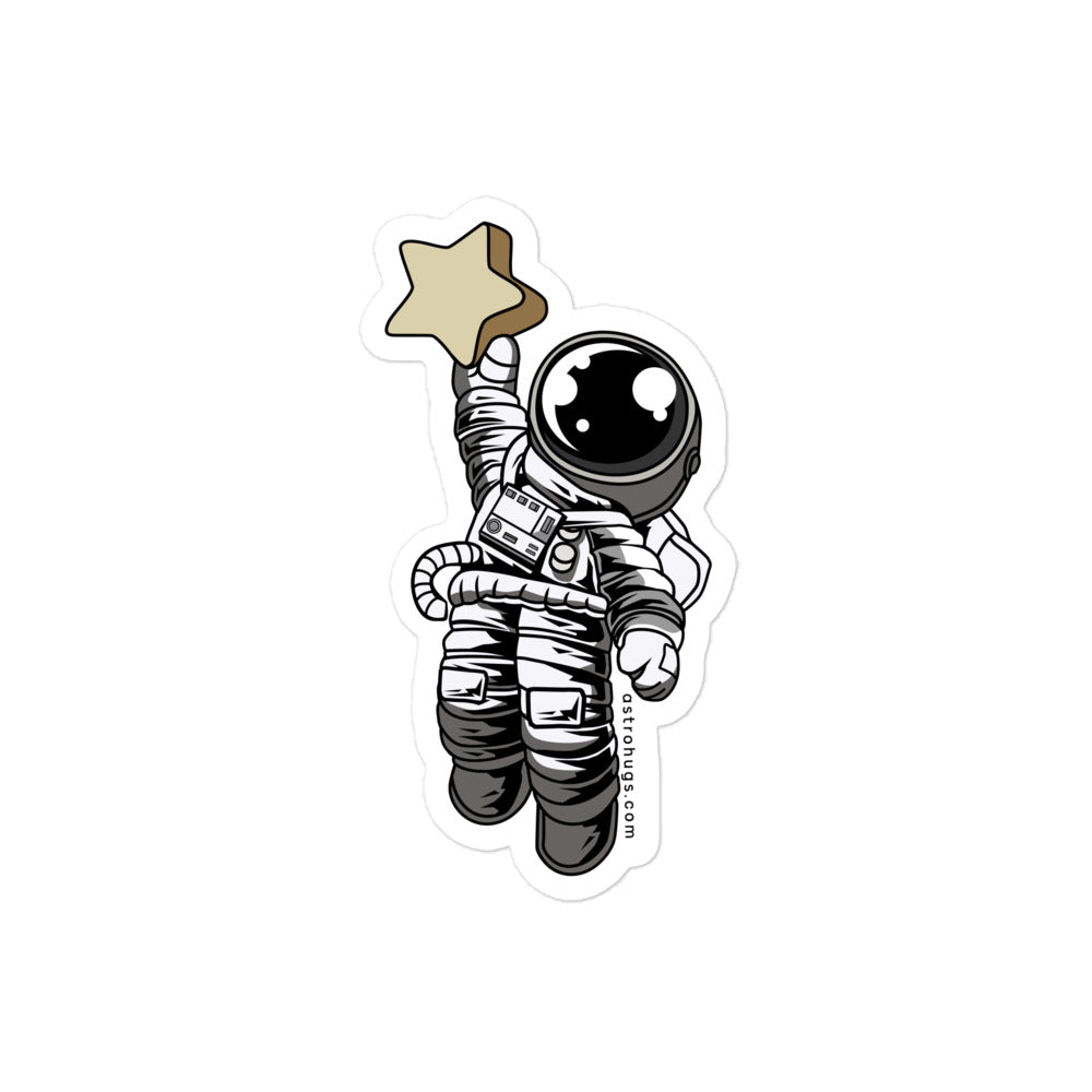 Astronaut Reach the Star - Bubble-free stickers - 4 x 4