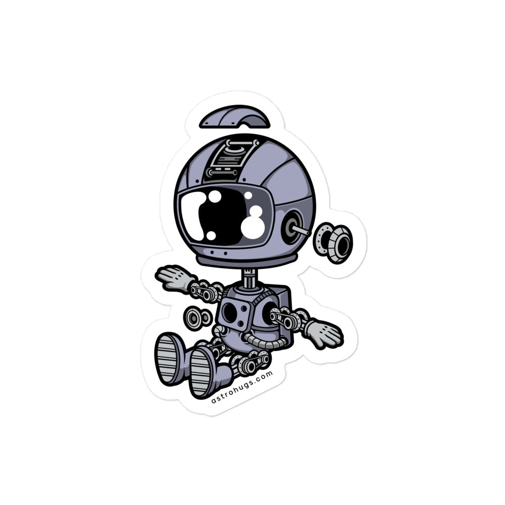 Astronaut Robot - Bubble-free stickers - 4 x 4