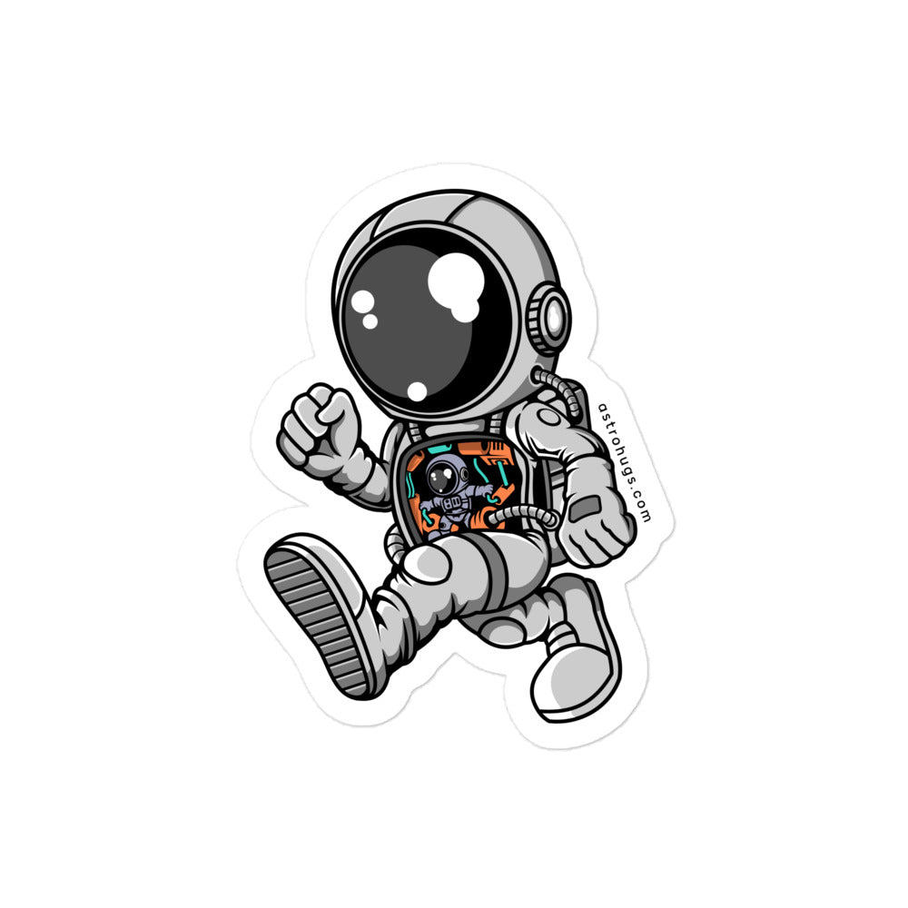 Astronaut Robotic Machine - Bubble-free stickers - 4 x 4