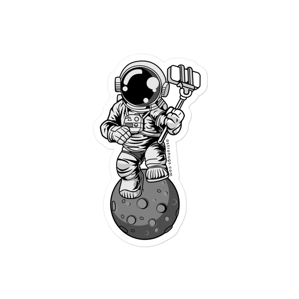 Astronaut Selfie - Bubble-free stickers - 4 x 4