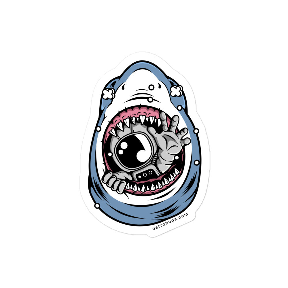 Astronaut Shark - Bubble-free stickers - 4 x 4